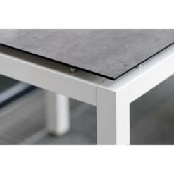 Stern Tischgestell 200x100 Cm Aluminium Weiß -Garten Grill Geschäft stern tischgestell 200 x 100 cm aluminium weiss 7