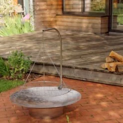 SvenskaV Grace Feuerschale Ø80cm Inkl. Schwenkgrill Edelstahl Ø63 -Garten Grill Geschäft svenskav grace feuerschale o80cm inkl schwenkgrill edelstahl o63 5