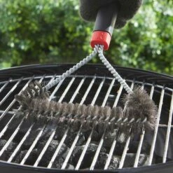 Weber Grillbürste Dreiseitig 30cm Edelstahl/Kunststoff Silber/Schwarz -Garten Grill Geschäft weber grillburste dreiseitig 30cm edelstahl kunststoff silber schwarz 1323468 3