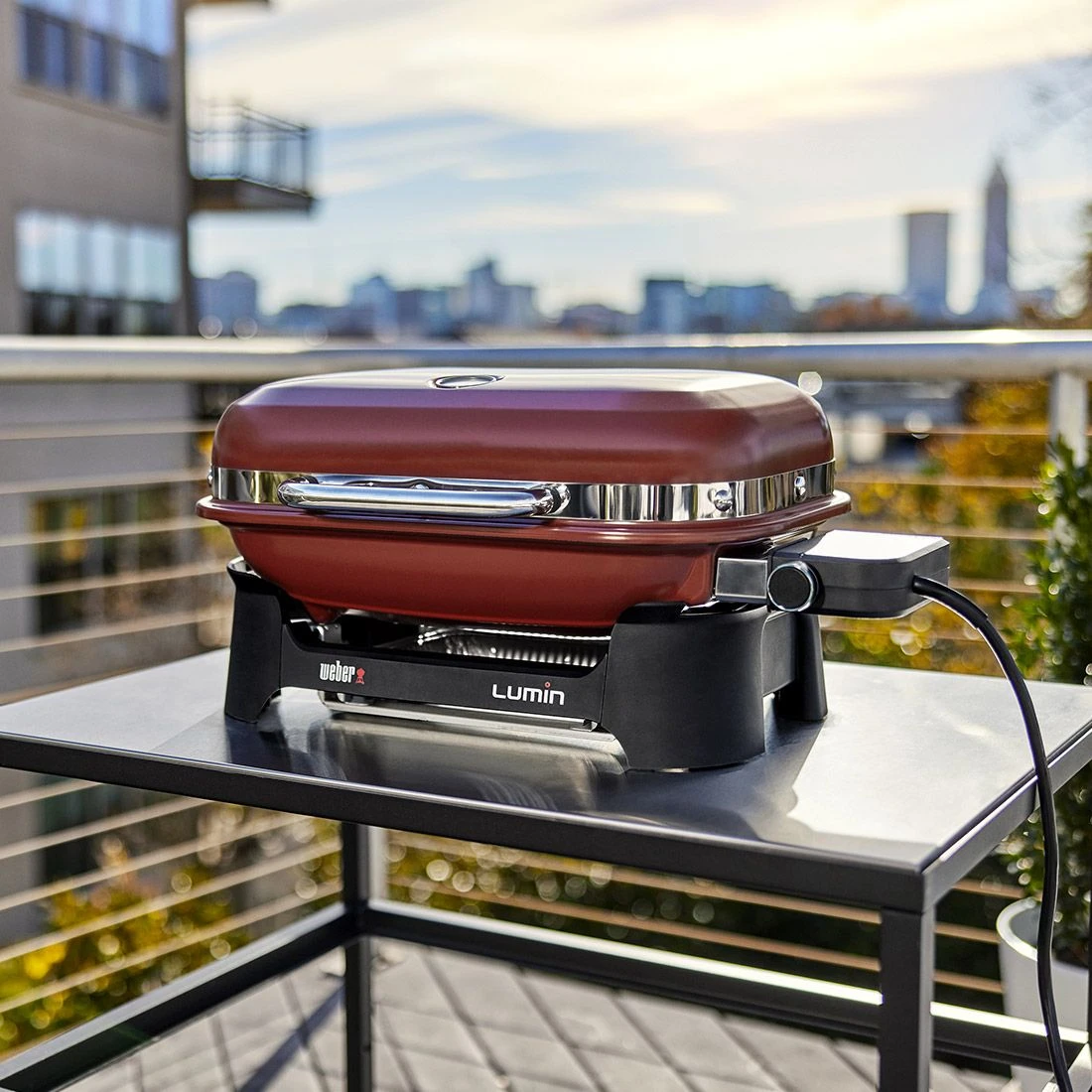 Weber Lumin Compact Elektrogrill Rot 4 Weber Lumin Compact Elektrogrill Rot – Bild 2