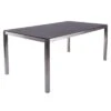 Zebra Opus Gartentisch 180x100cm Edelstahl/HPL Silber/Volcanic Stone
