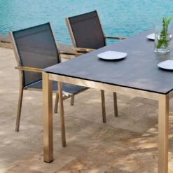 Zebra Sela Gartentisch-Platte 210x100cm HPL Beton -Garten Grill Geschäft zebra sela tischplatte 210x100cm hpl beton 1382901 3